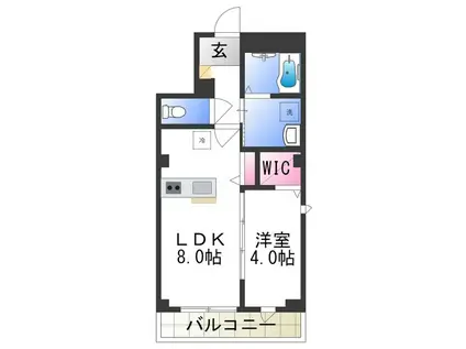 MAISON BLANCHE NAGAI(1LDK/3階)の間取り写真