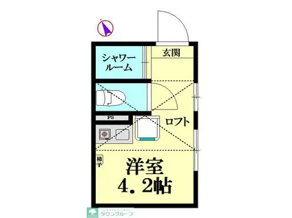 FORTEZZA (ワンルーム/2階)の間取り写真