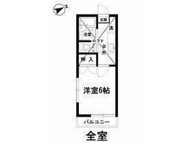 メゾントマト北白土(1K/2階)の間取り写真