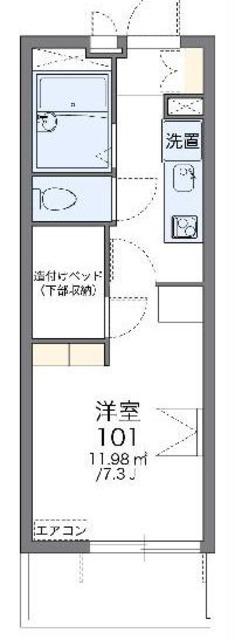 レオパレスはいじま西(1K/3階)の間取り写真