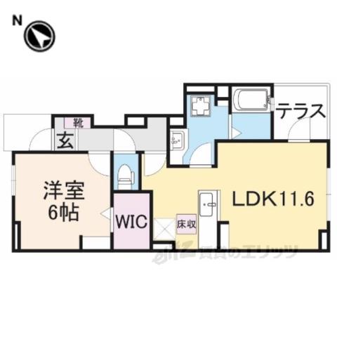 メゾンルミエール(1LDK/1階)の間取り写真