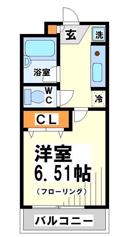 ボンファゼ―ル多摩川(1K/1階)の間取り写真