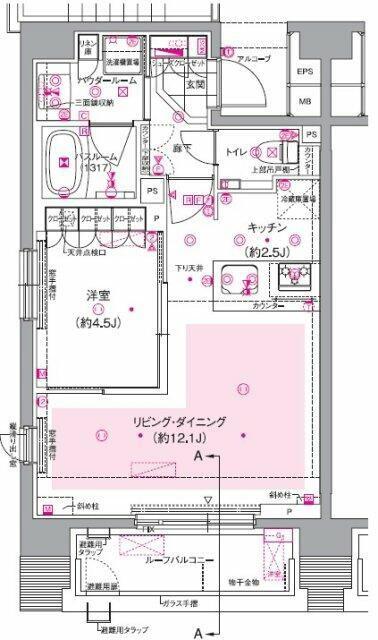 ガーラ・レジデンス本郷三丁目(1LDK/11階)の間取り写真
