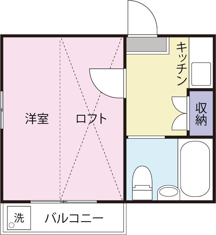 クロノス南大塚(1K/2階)の間取り写真