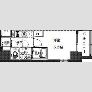 JMFレジデンス海老江(1K/15階)の間取り写真