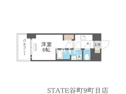 エスリード難波AGREA(1K/9階)の間取り写真