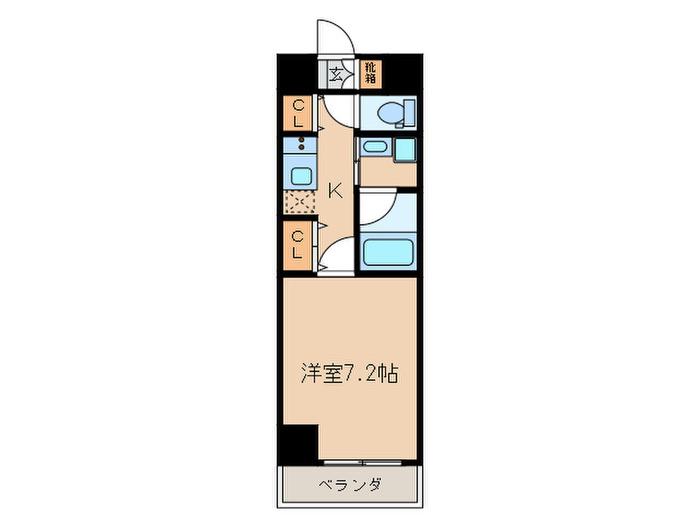 ジオステージ本山(1K/7階)の間取り写真