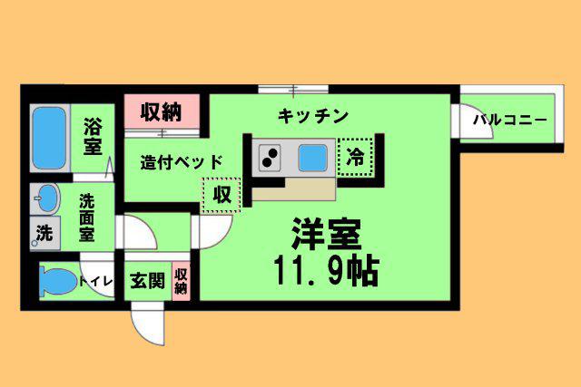 RADIANCE丸の内(ワンルーム/1階)の間取り写真