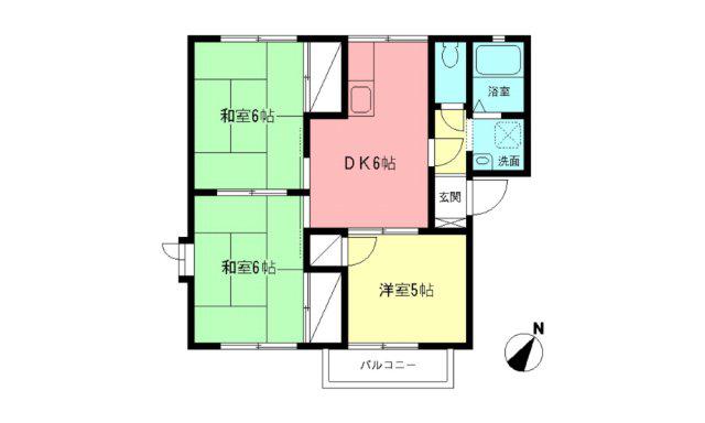ハイム藤友A(3DK/2階)の間取り写真