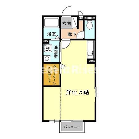 アムールイワタ(ワンルーム/2階)の間取り写真