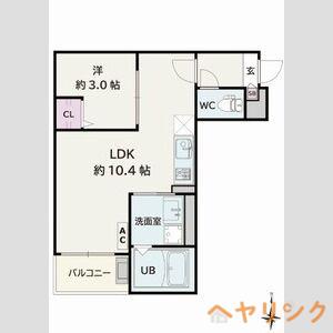 JACK KOSHINV(1LDK/1階)の間取り写真