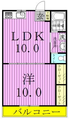 ハイム・アネックス(1LDK/3階)の間取り写真
