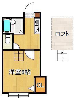 パンシオン ヴィラ プランテ E棟(1K/1階)の間取り写真