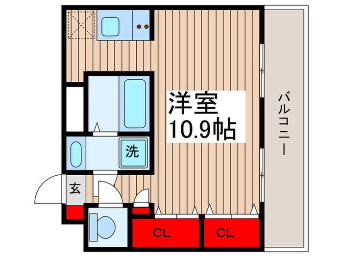 エスティメゾン南行徳(ワンルーム/5階)の間取り写真
