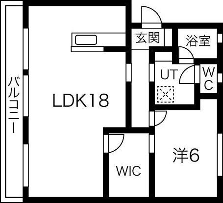 アールベロ(1LDK/2階)の間取り写真