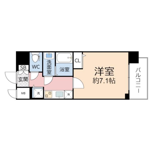 S-RESIDENCE天満グレイシス(1K/5階)の間取り写真