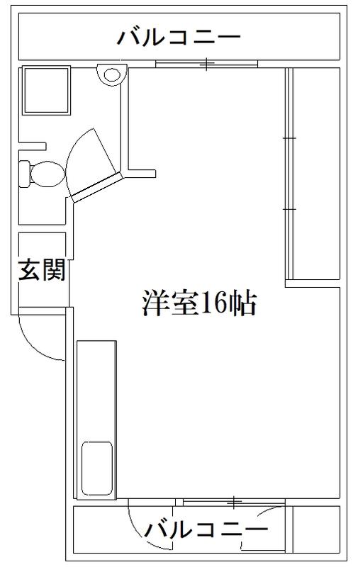 漆器団地マンション(ワンルーム/5階)の間取り写真