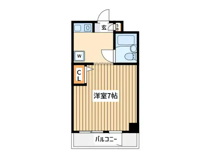 ケージェイメゾン岸根公園(1K/1階)の間取り写真