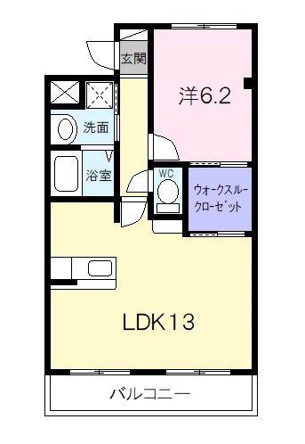 ベレーザ(1LDK/1階)の間取り写真