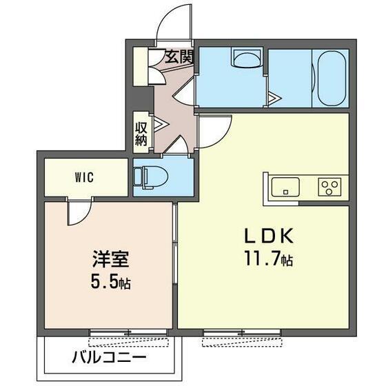 SOLEIL AKABANEDAI(1LDK/1階)の間取り写真