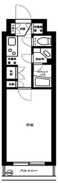 ルーブル都立家政(1K/1階)の間取り写真