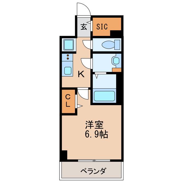 プレサンスTHE久屋大通レジェンド(1K/7階)の間取り写真