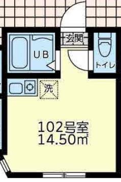 四季のワルツ(ワンルーム/1階)の間取り写真