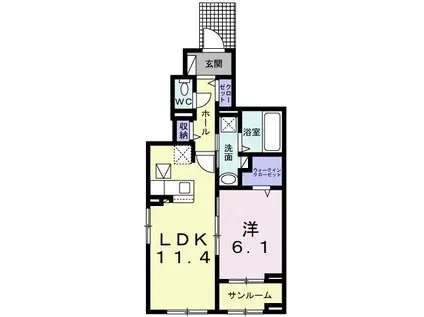 アトレ南庄(1LDK/1階)の間取り写真