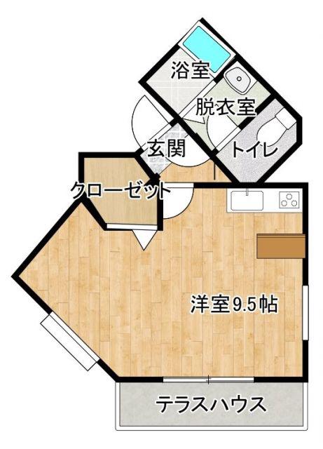 グランシルバー(ワンルーム/3階)の間取り写真