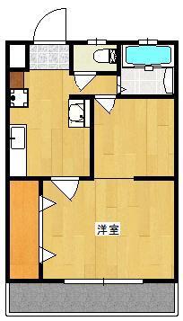 ハーモニーKハウスFRIENDS田島(2K/3階)の間取り写真