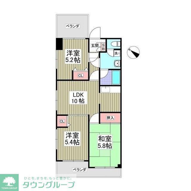 クリソベール本丸(3SDK/3階)の間取り写真