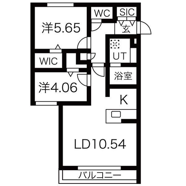 CULMINATION学園前(2LDK/3階)の間取り写真