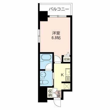 LASANTE品川シーサイドIII(1K/3階)の間取り写真