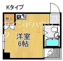 ヴィラ御崎(ワンルーム/1階)の間取り写真