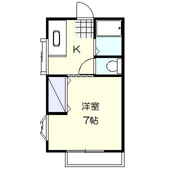 小田急小田原線 鶴巻温泉駅 バス乗車時間：9分 最寄りバス停で下車 徒歩2分 2階建 築35年(1K/2階)の間取り写真