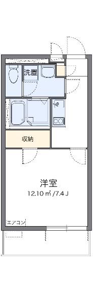 クレイノTATEISHI(1K/1階)の間取り写真