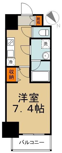 DORMOUSE CASTLE(1K/5階)の間取り写真