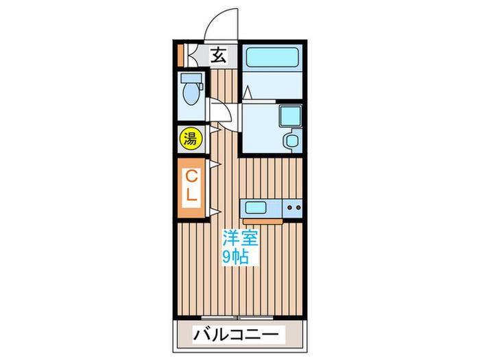 すまいる20番館(ワンルーム/2階)の間取り写真