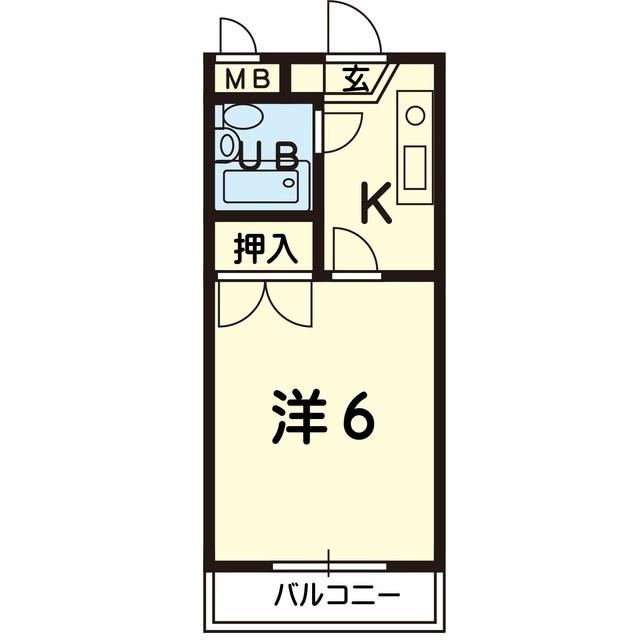 ハイツ山崎(1K/3階)の間取り写真