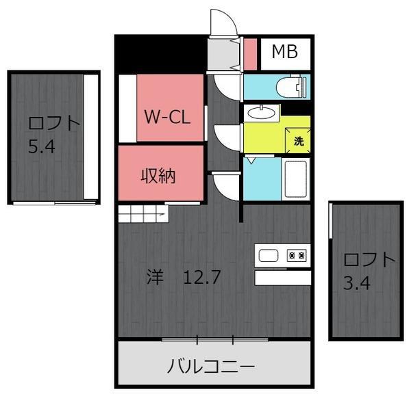 アルテマイスターカサミラ(ワンルーム/3階)の間取り写真