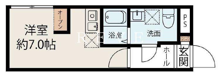 フラット富久町(ワンルーム/4階)の間取り写真