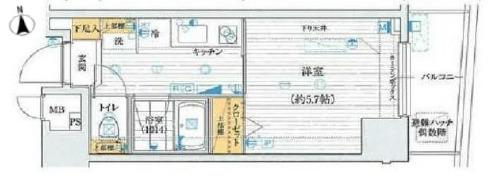 LE-LION初台(1K/7階)の間取り写真