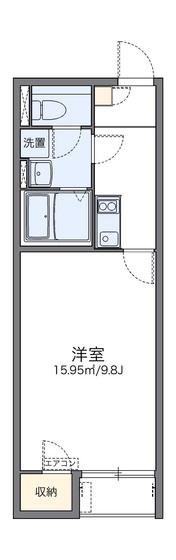 レオネクスト尾長東(1K/1階)の間取り写真