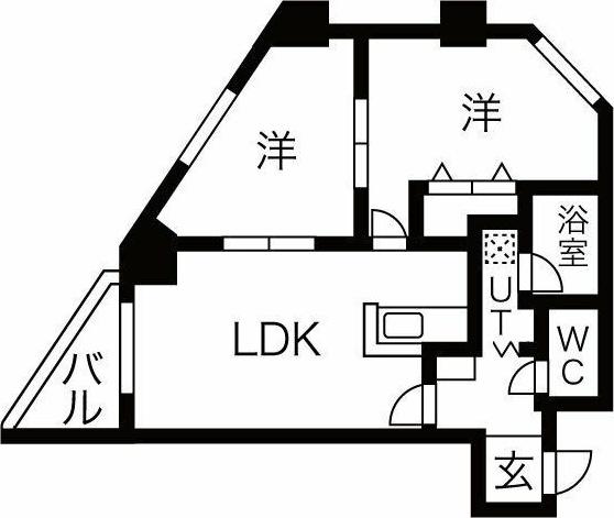 クレールエスポワール(2LDK/3階)の間取り写真