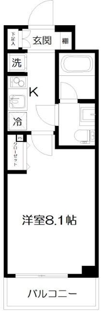 アイル プレミアム赤羽ウエスト(1K/1階)の間取り写真