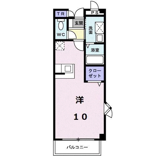 エンゼルハイツII(ワンルーム/2階)の間取り写真