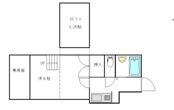 スクラム西川原(1K/1階)の間取り写真