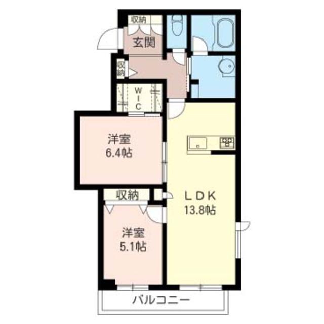 BELLTREE絆(2LDK/3階)の間取り写真