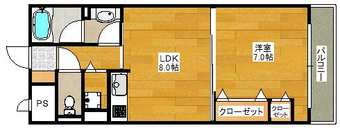 アルシェ・垂水(1LDK/10階)の間取り写真