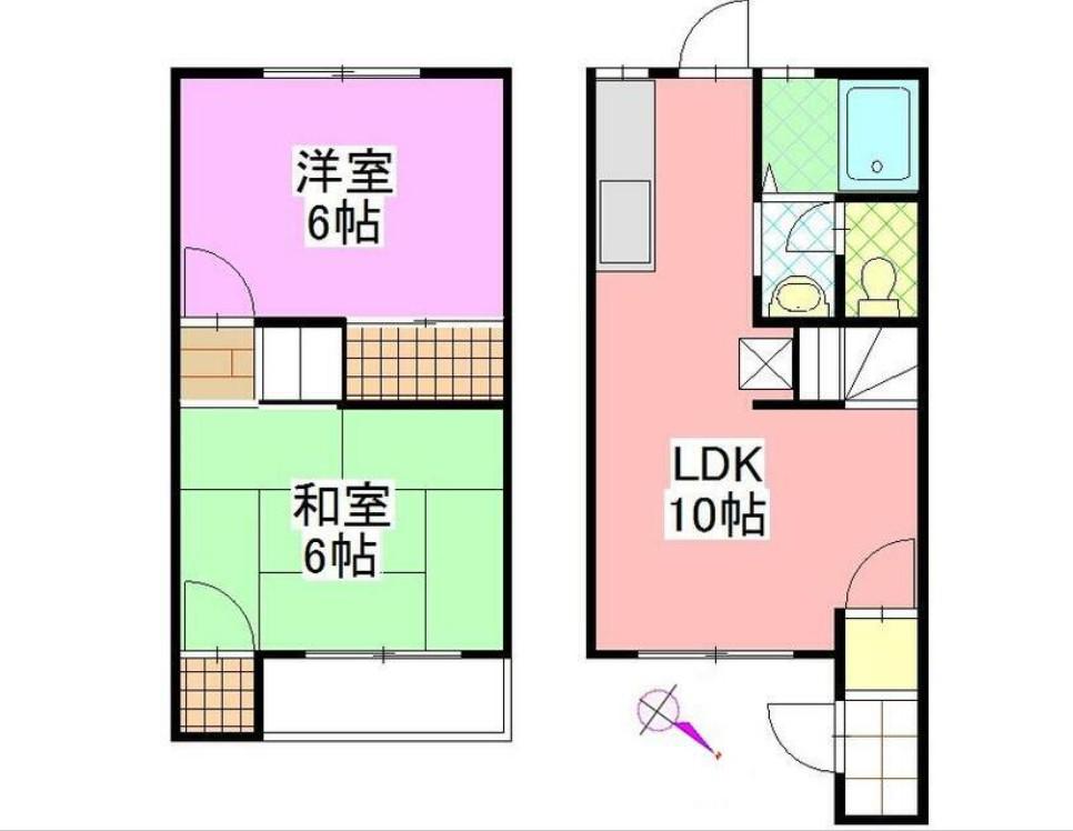 コーポエクセル(2LDK/1階)の間取り写真
